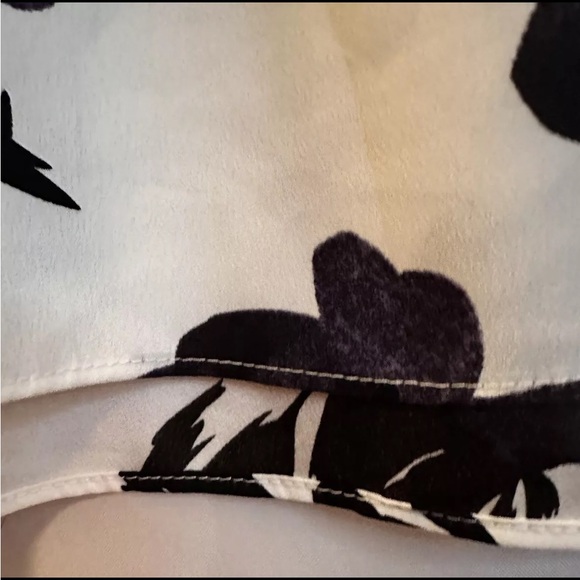 SIMPLY VERA WANG 3/4 Sleeve Black Purple White Floral Top Sz XL EUC - Picture 8 of 12